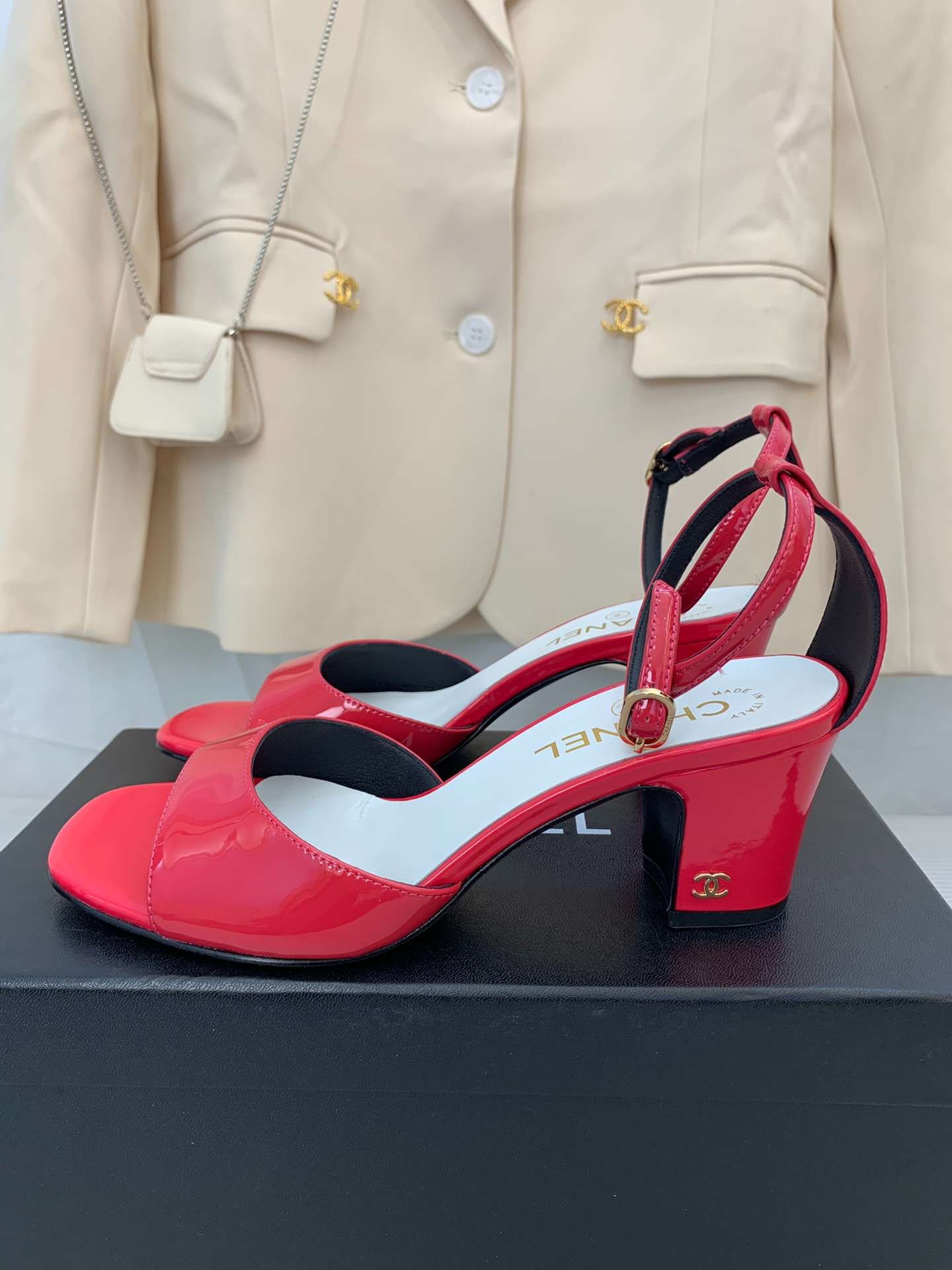 Ch**el Sandals Red For Women