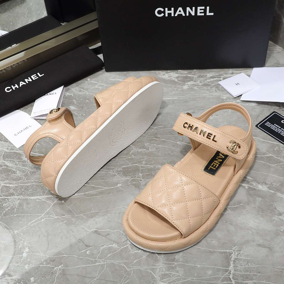 Ch**el Sandal Beige For Women