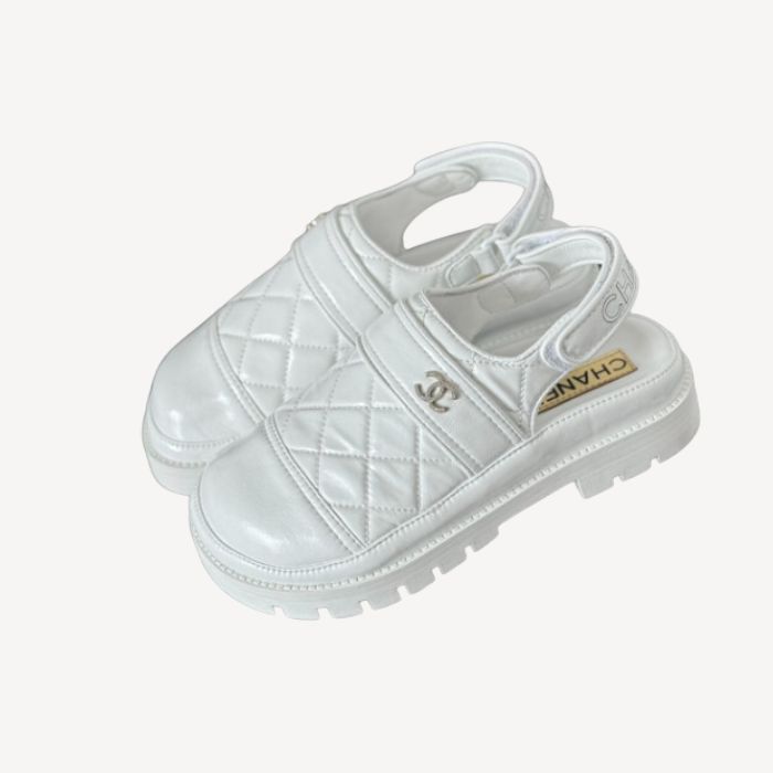 Ch**el Velcro Sandal White For Women