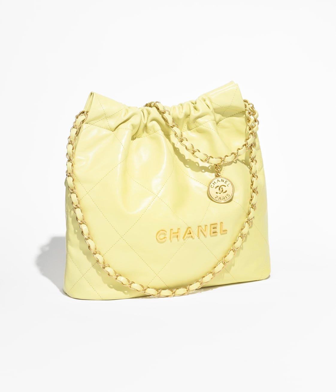 [True-to-ORIGINAL] Ch**el 22 Small Bag Yellow For Women AS3260 B08037 NS835- 14.4 Inches/ 37 Cm