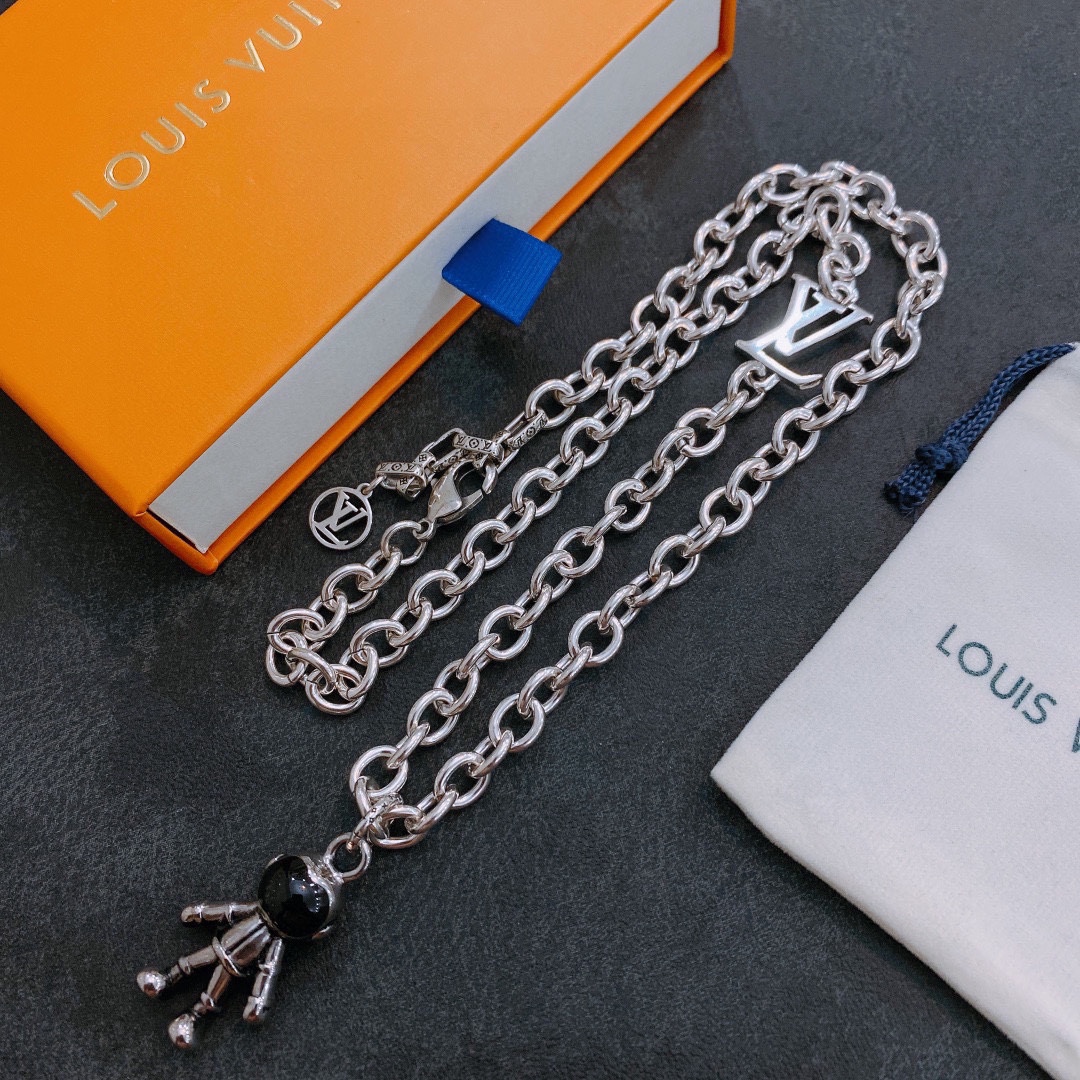 L0vis Vvtt0n Astronaut Necklace Silver For Women