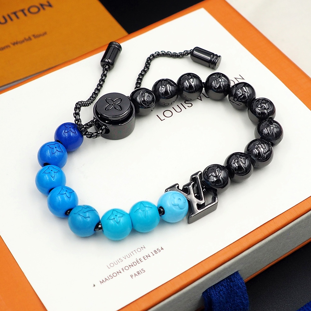 L0vis Vvtt0n Beads Bracelet Blue/Black For Women