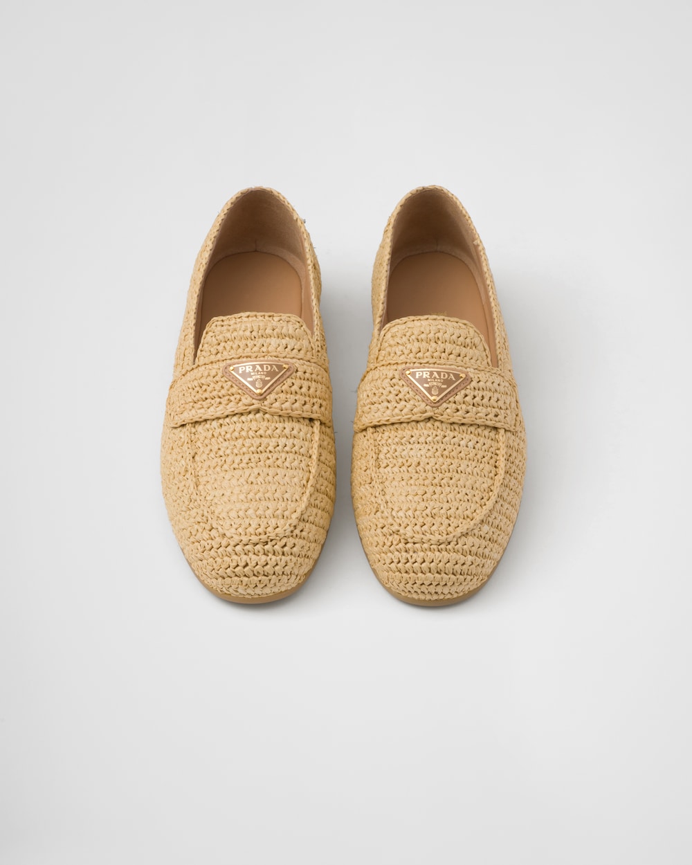 Pra*a Crochet Loafers Beige For Women 1D437N_2C2T_F0018_F_005