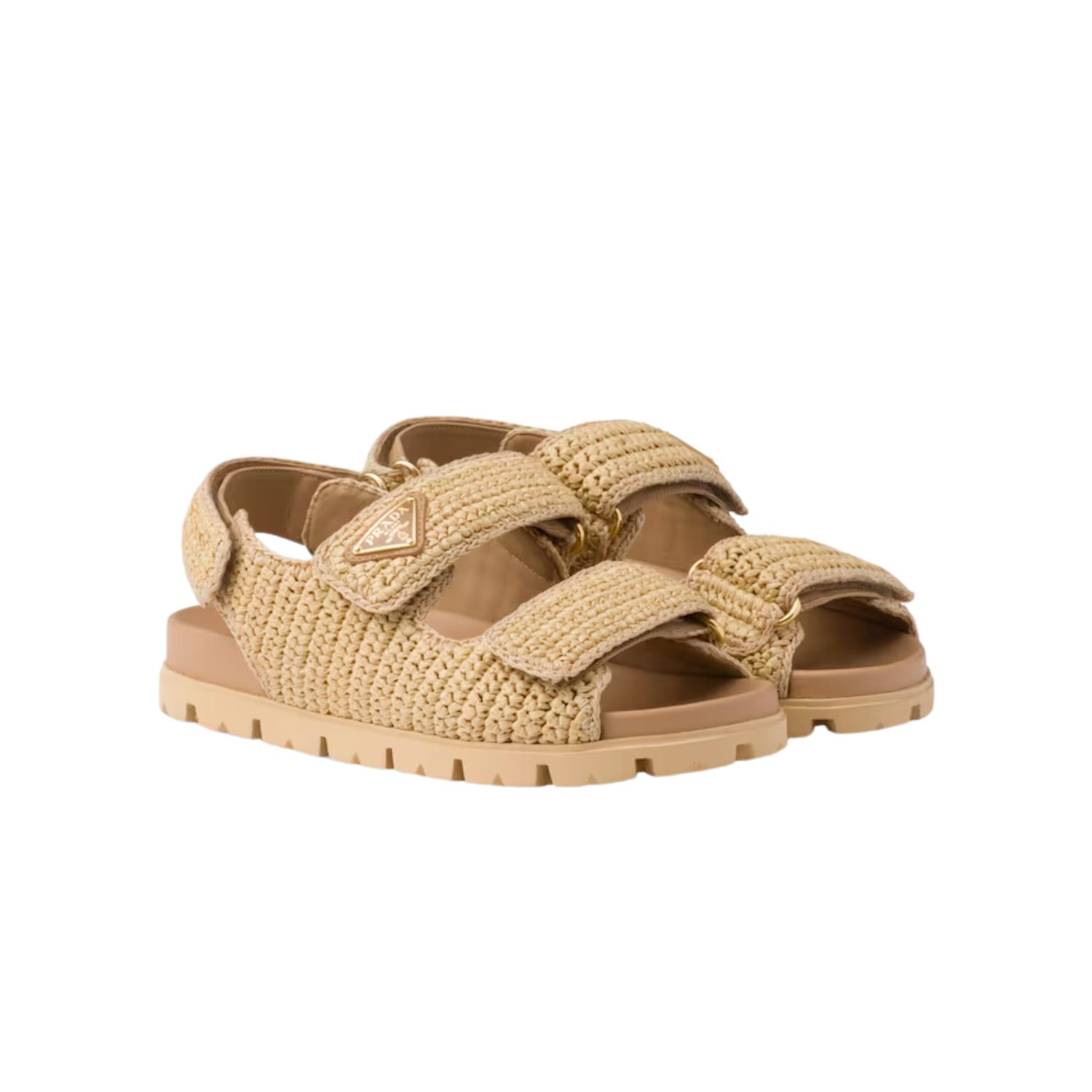 Pra*a Crochet Sandals Beige For Women 1X440N_2C2T_F0018_F_020