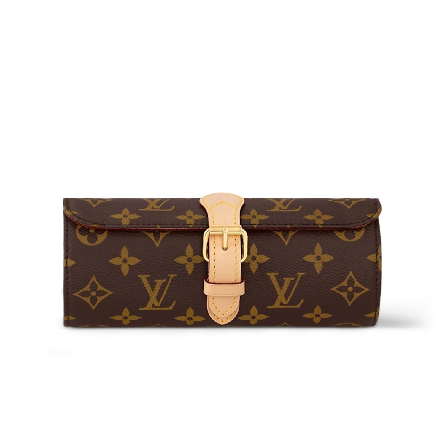 L0vis Vvtt0n 3 Watch Case Bag Brown For Men 7.9in/20cm M47530