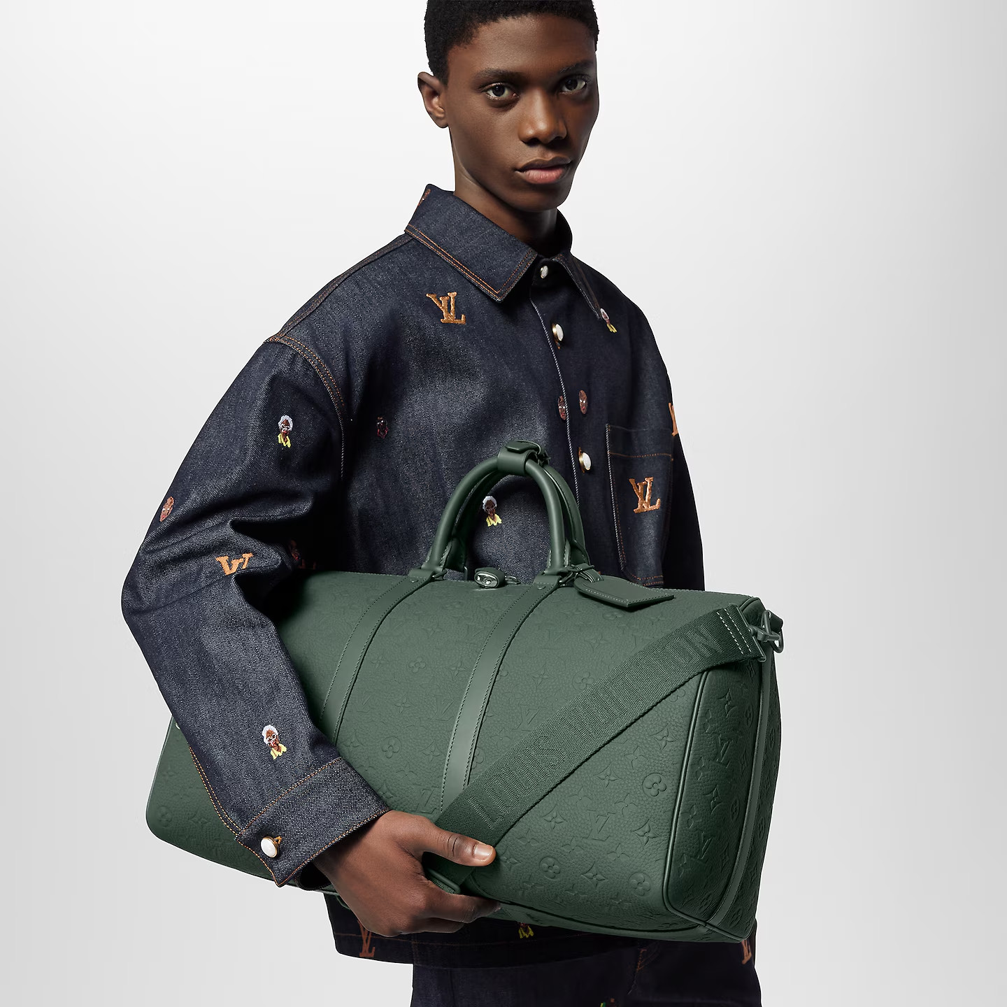 L0vis Vvtt0n Keepall Bandoulière 50 Bag Green 19,7in/50cm M24440