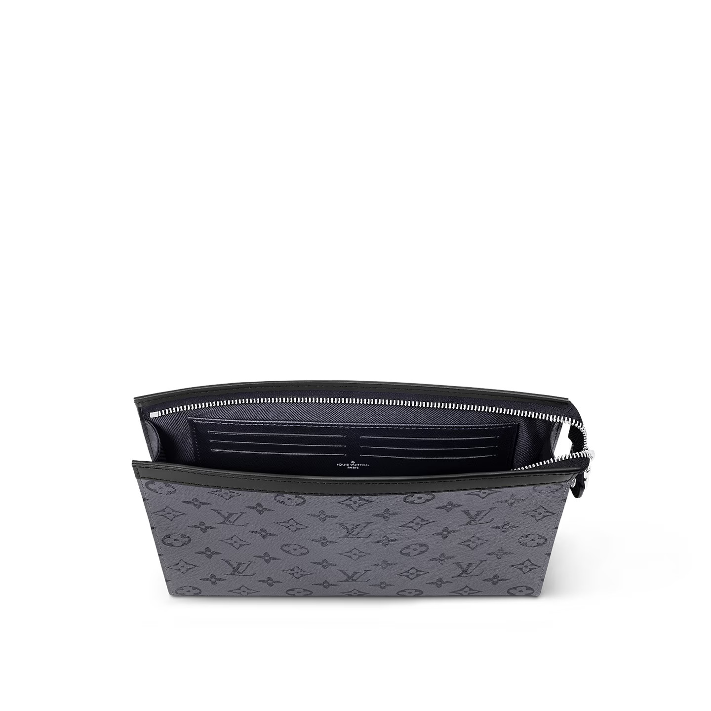 L0vis Vvtt0n Pochette Voyage MM Monogram Eclipse Bag Grey For Men 10,6in/27cm M69535