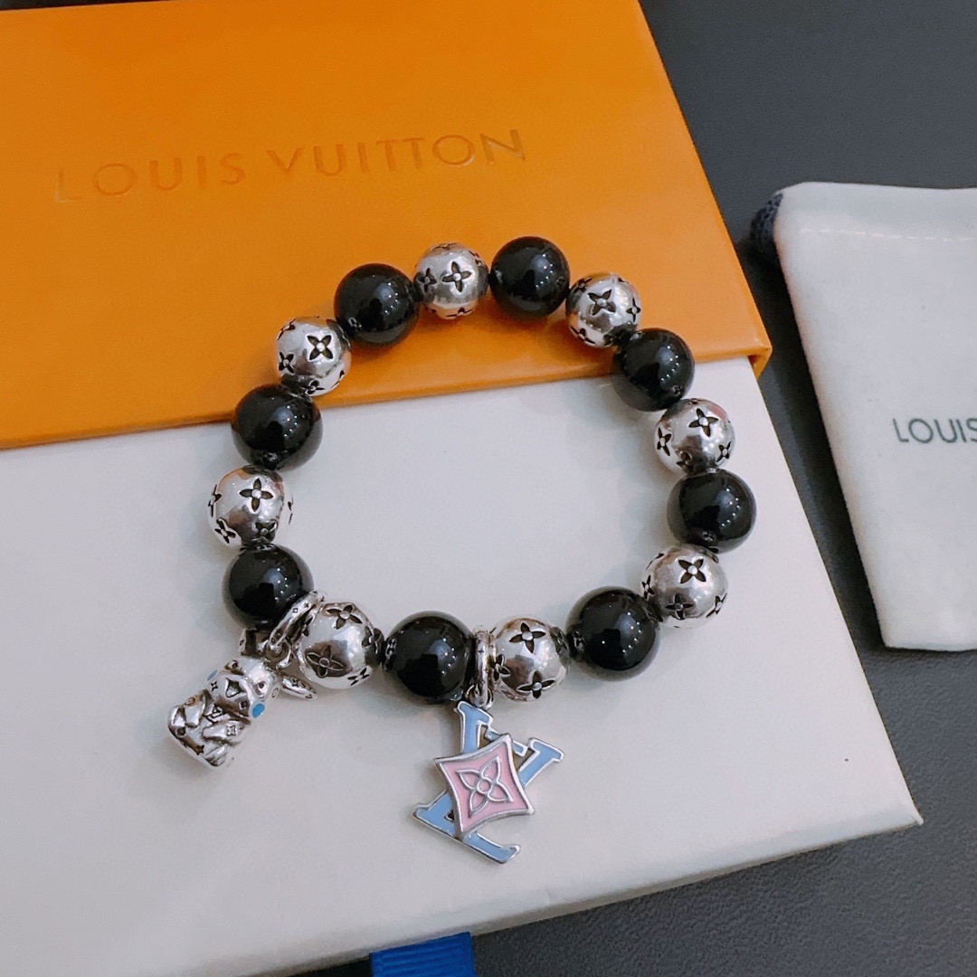 L0vis Vvtt0n Multi Element Agate Bracelet Silver For Women