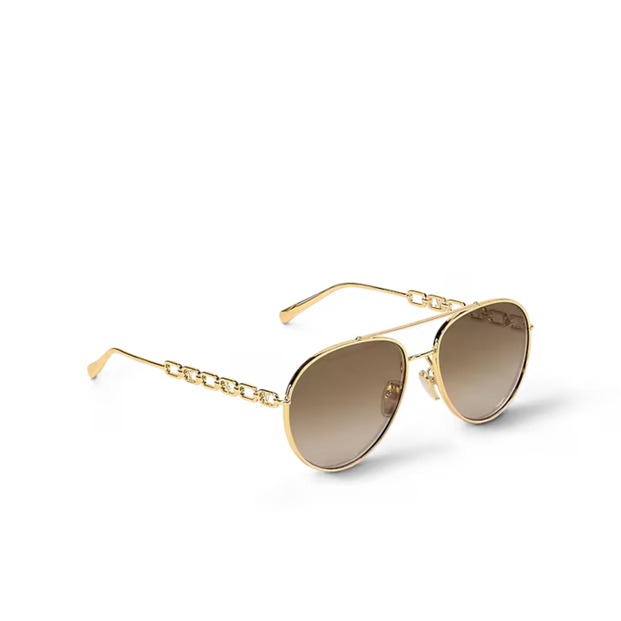 L0vis Vvtt0n My LV Chain Pilot Sunglasses Gold For Women Z1539W