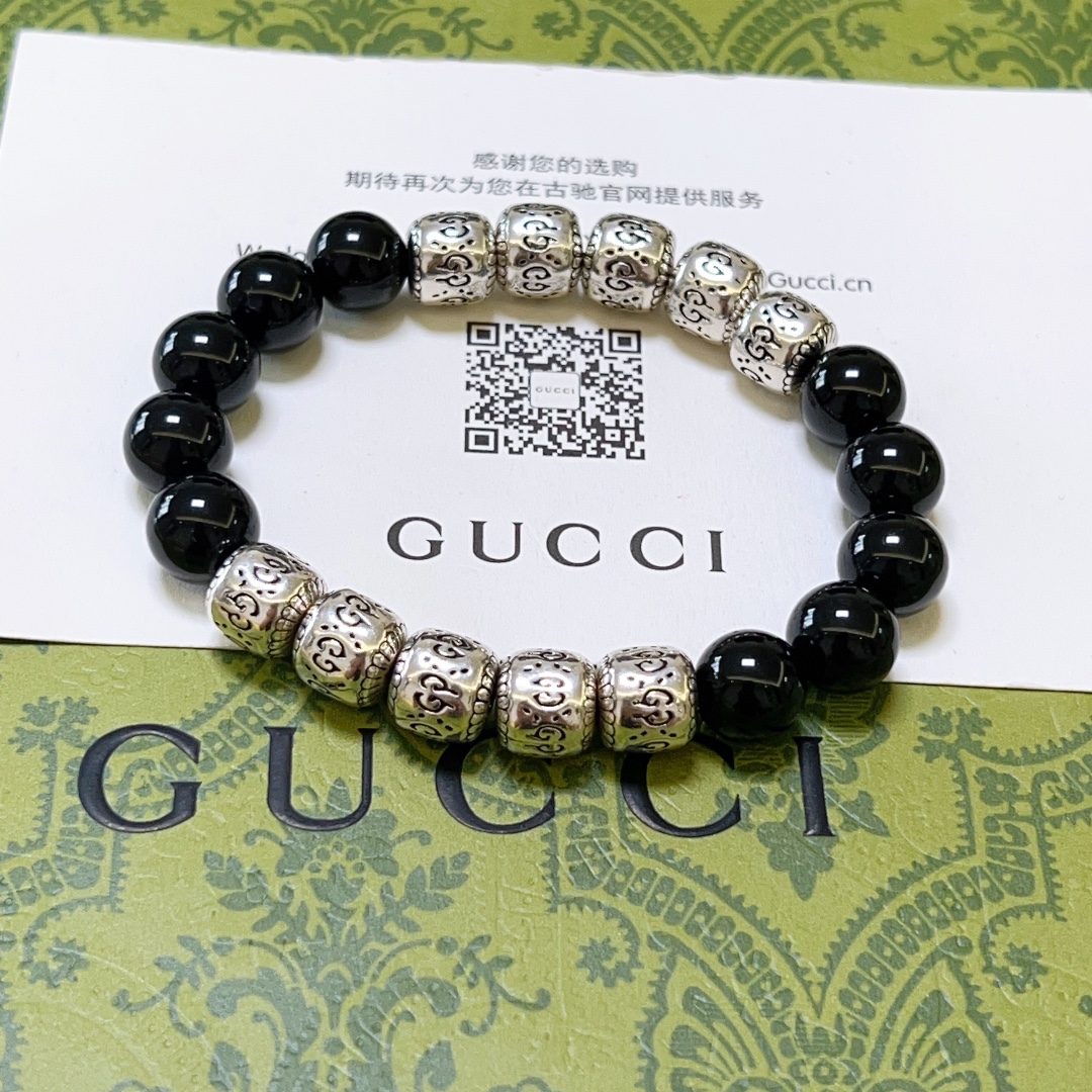 Gvc*1 Natural Stone Bracelet Black For Women