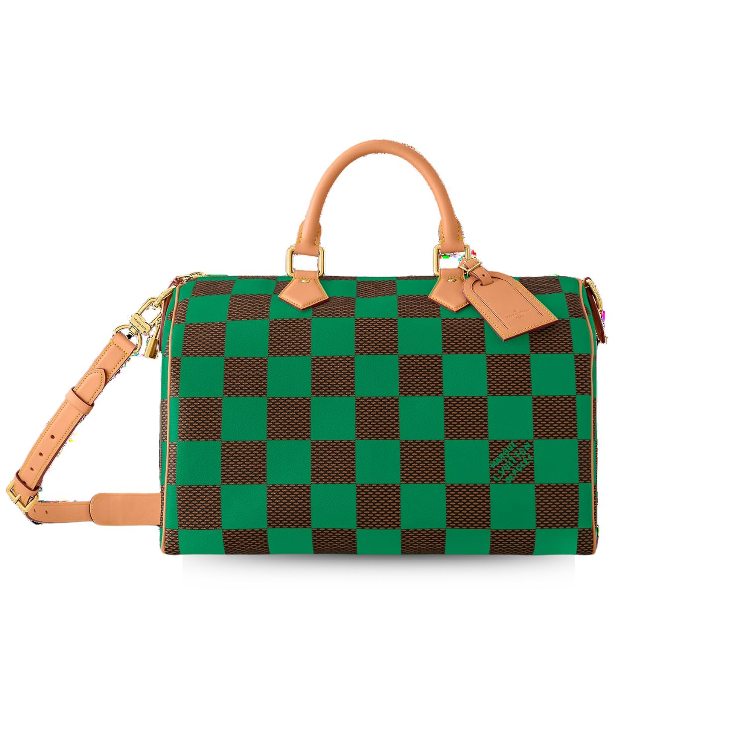 L0vis Vvtt0n Speedy 40 Bandoulière Damier Pop Green For Men 15.7 Inches/ 40 Cm N40579