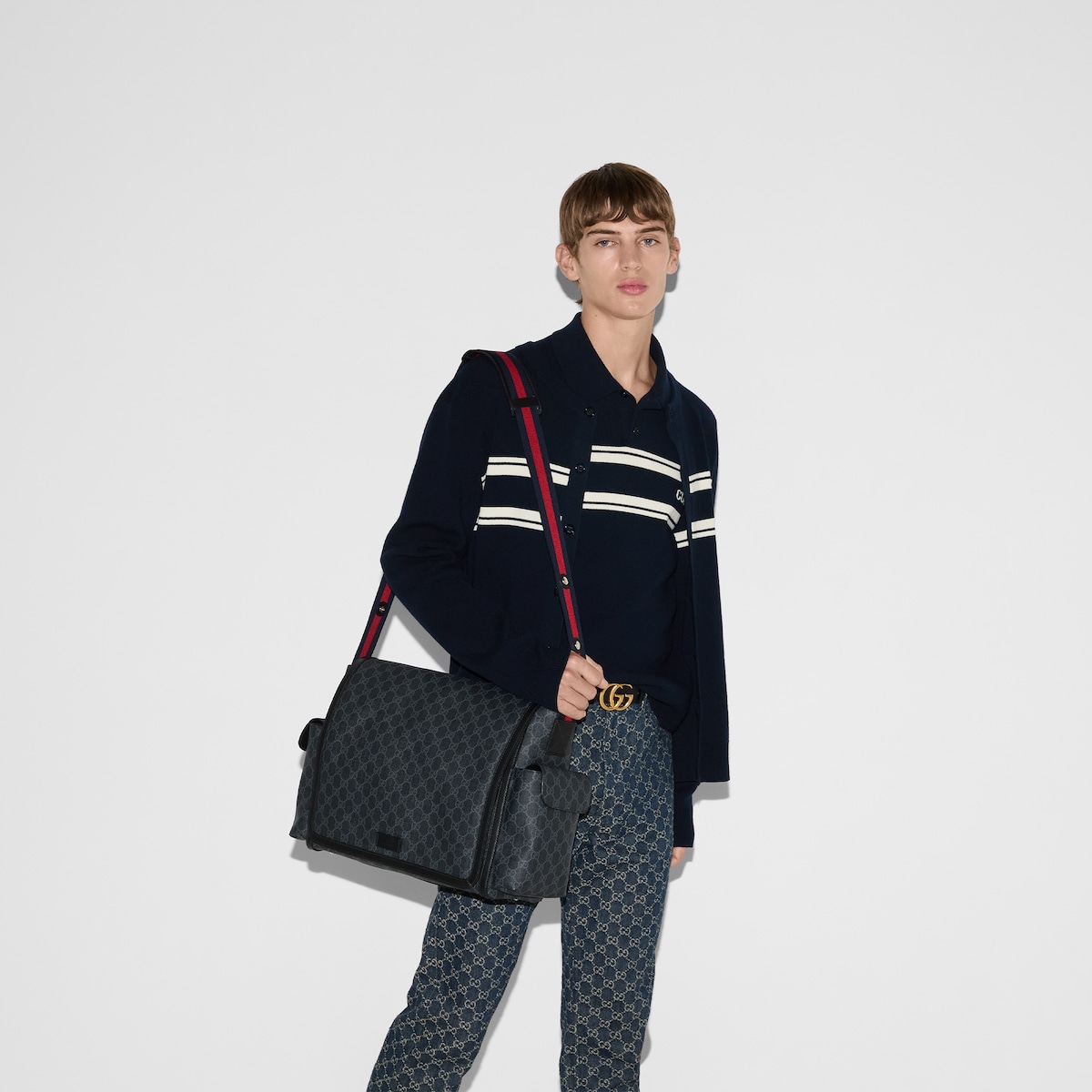 Gvc*1 Svp*me Diaper Bag Black For Men 17.3 in/ 44 cm 495909 K5RLN 1095