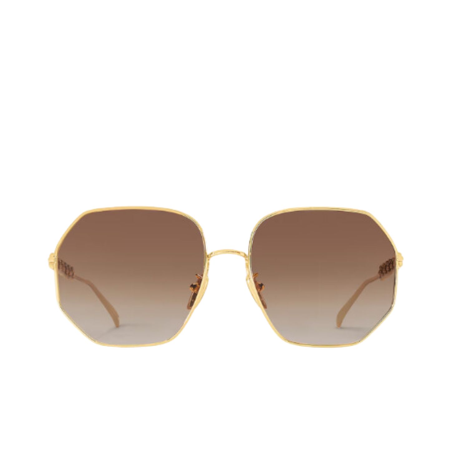 L0vis Vvtt0n My LV Chain Round Sunglasses Gold For Women Z1650W