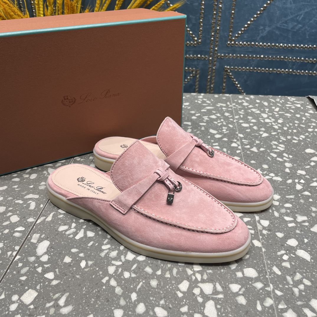 L0r0 P1ana Babouche Charms Walk Loafers Flowering Cherry For Women – FAI1543 30AT