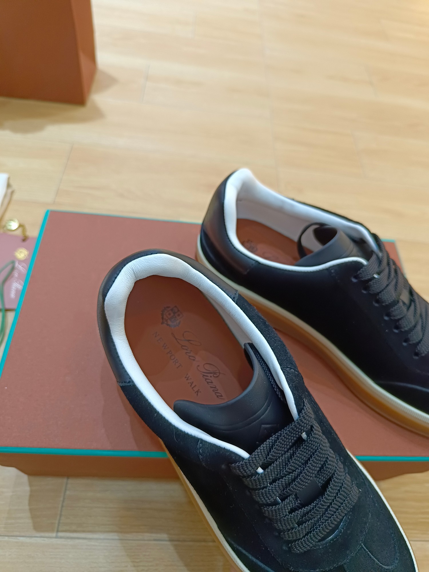 L0r0 P1ana Tennis Walk Sneakers Navy Blue For Men FAN8505