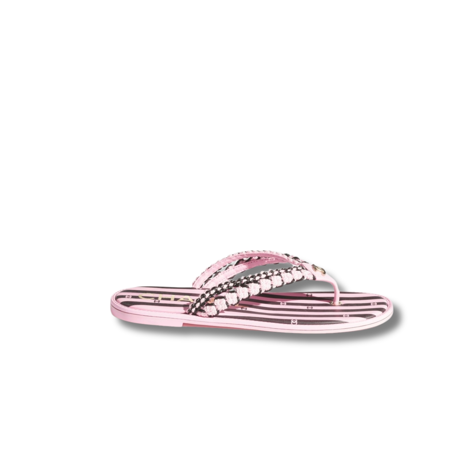 Ch**el Flip-Flops Black And Pink For Women G45596 B16075 NW167