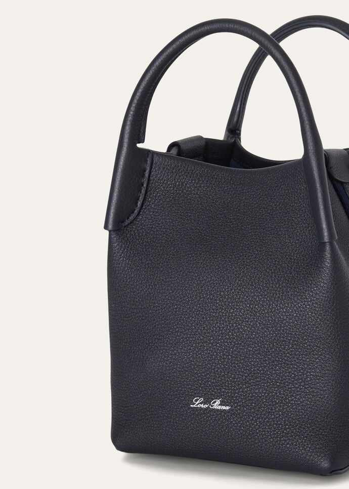 [True-to-ORIGINAL]L0r0 P1ana Micro Bale Bag Navy Blue For Women 5.2 in/ 13 cm FAN4647 W000