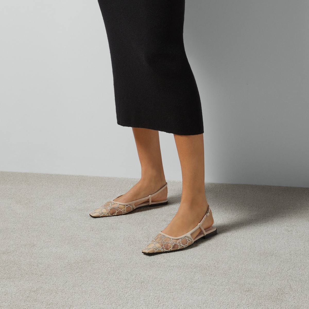 Gvc*1 Slingback Ballet Flat Beige For Women 762374 F13A0 9960