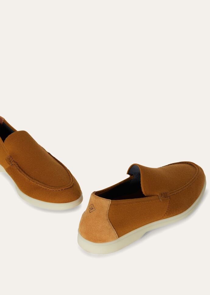 L0r0 P1ana Summer Walk Knitted Brown For Men FAM1581