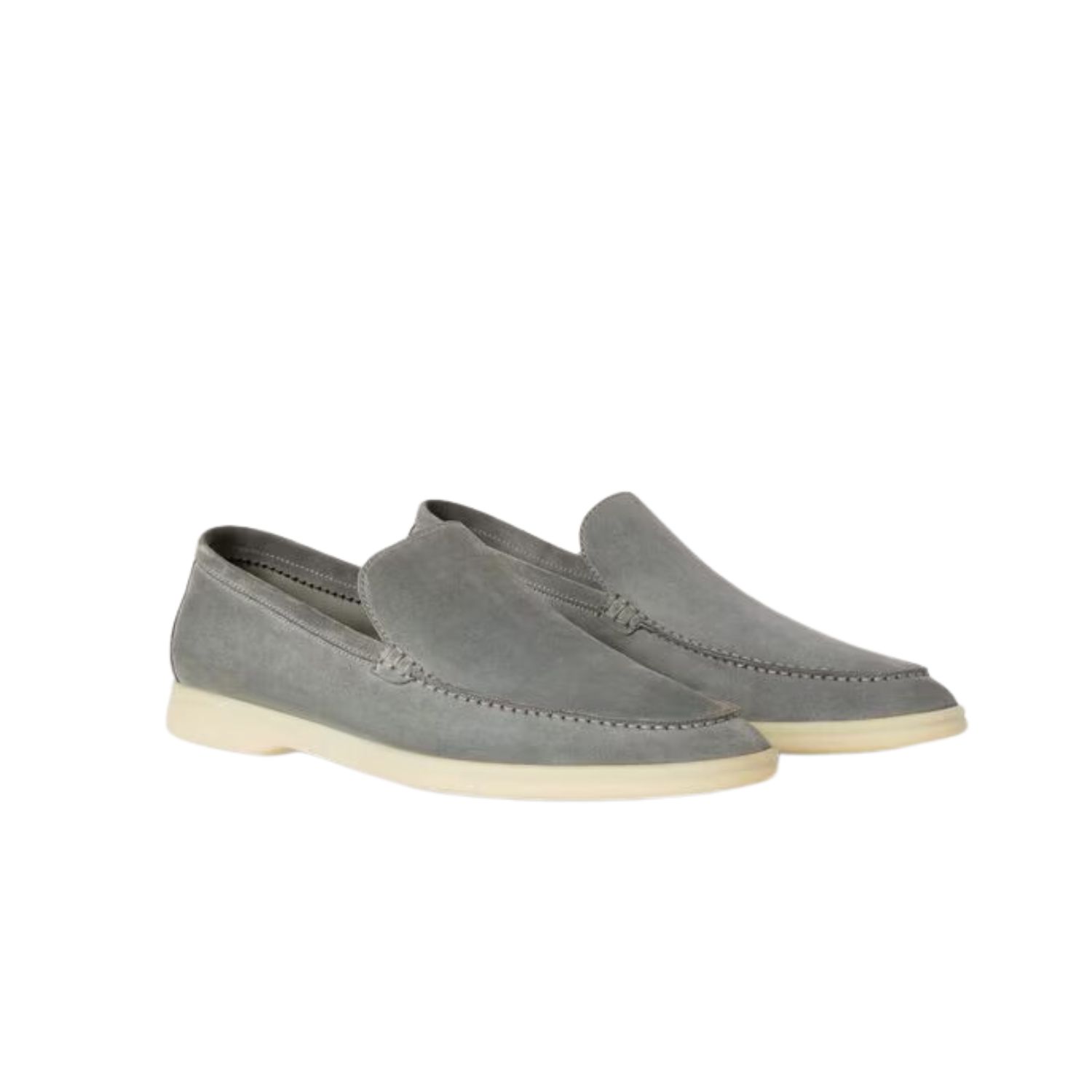 L0r0 P1ana Summer Walk Loafers Grey For Men FAI3276
