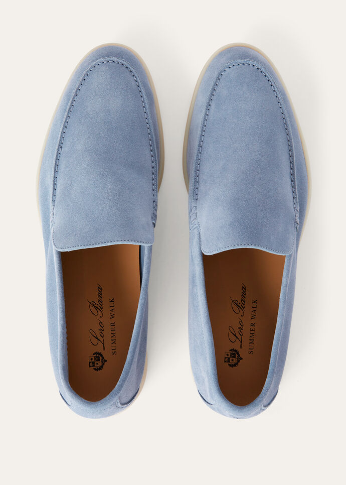 L0r0 P1ana Summer Walk Loafers Blue For Men FAI3276