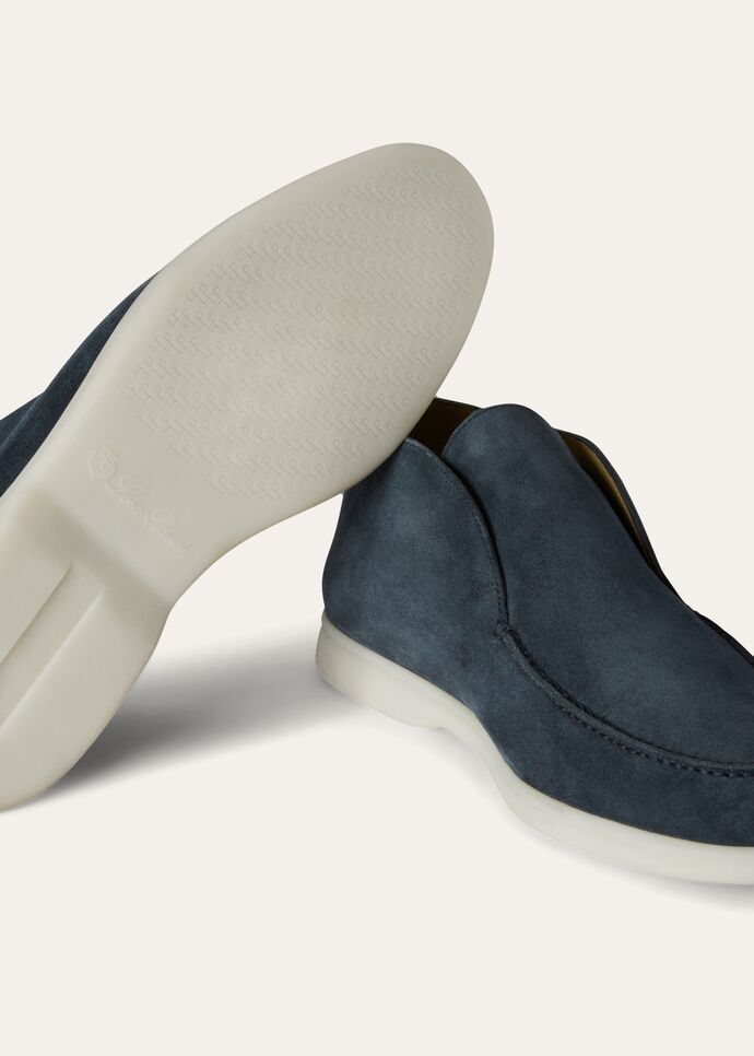 L0r0 P1ana Open Walk Chukka Boots Purple For Men FAB4368