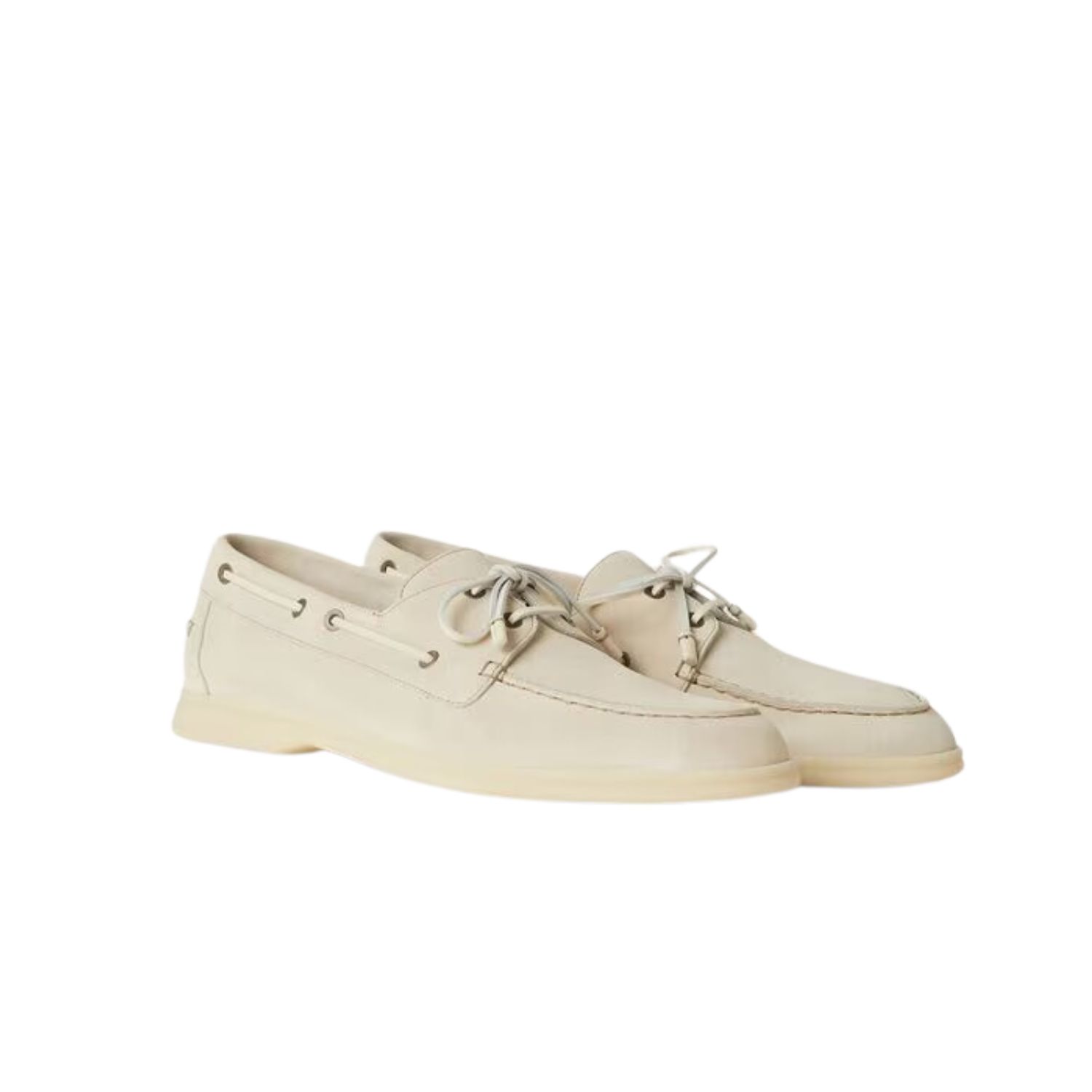 L0r0 P1ana Sea-Sail Walk Loafers Cream For Men FAN1317