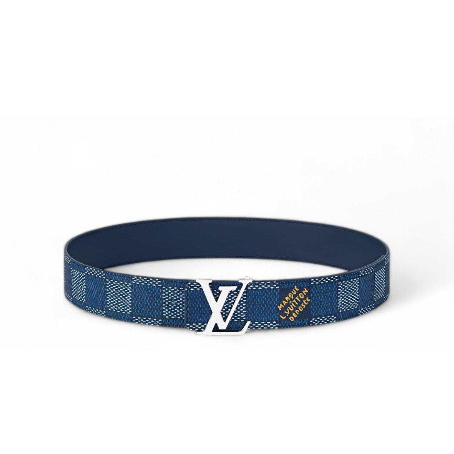 L0vis Vvtt0n LV Initiales 40mm Reversible Belt Blue For Men M8645V