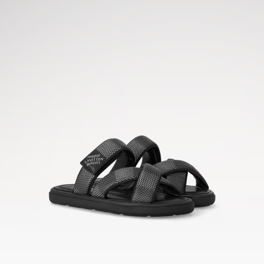 L0vis Vvtt0n LV Venice Mule Monogram Eclipse For Men 1ACRJ1