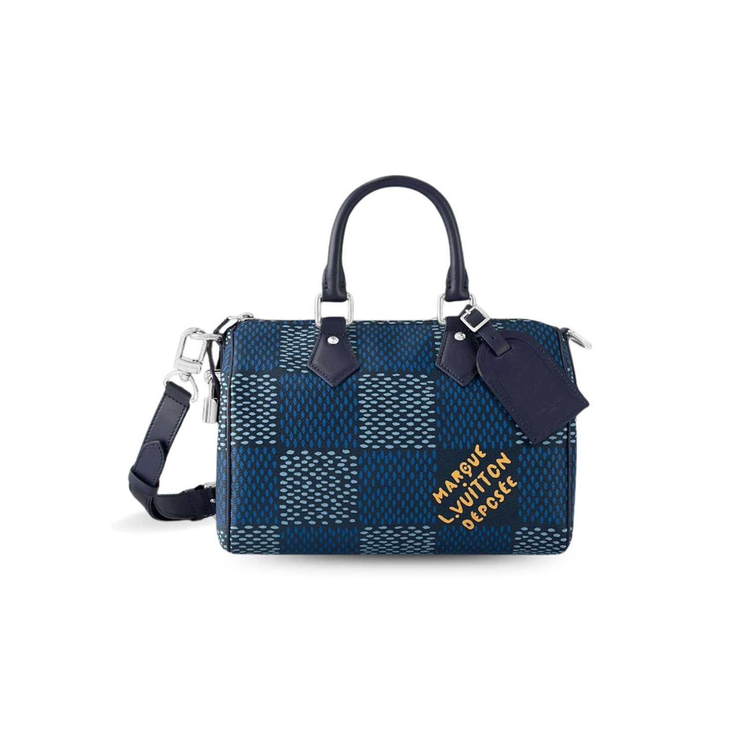 L0vis Vvtt0n Speedy 25 Bandoulière Bag Blue For Men N40691 9.8in/25cm