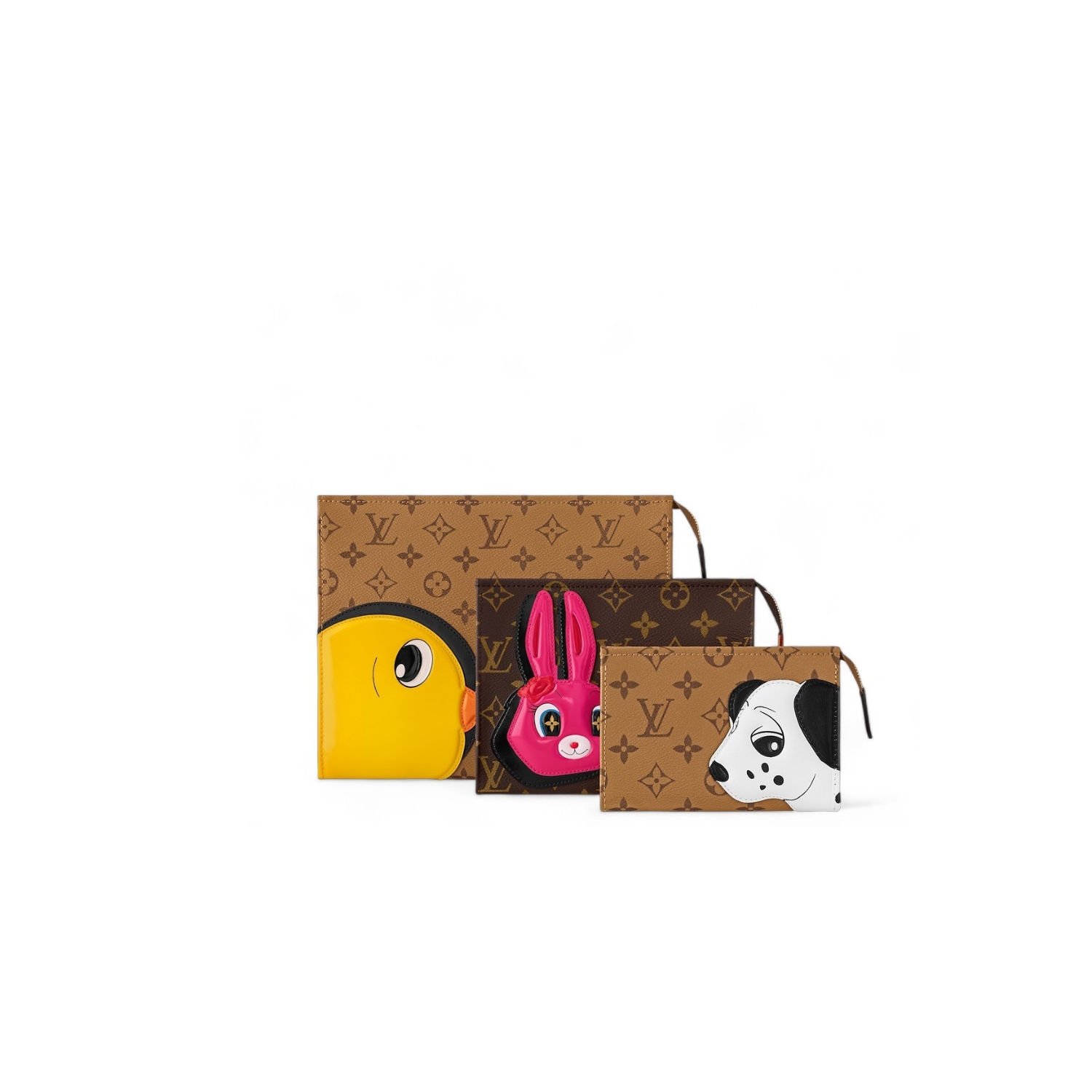 L0vis Vvtt0n Trio Toilet Pouch Brown For Women M11254 9.8in/25cm