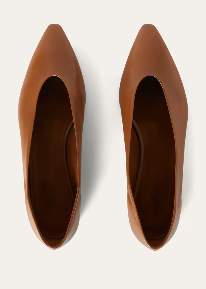 L0r0 P1ana Rebecca Ballerinas Saddle Brown For Women – FAN3737 E424