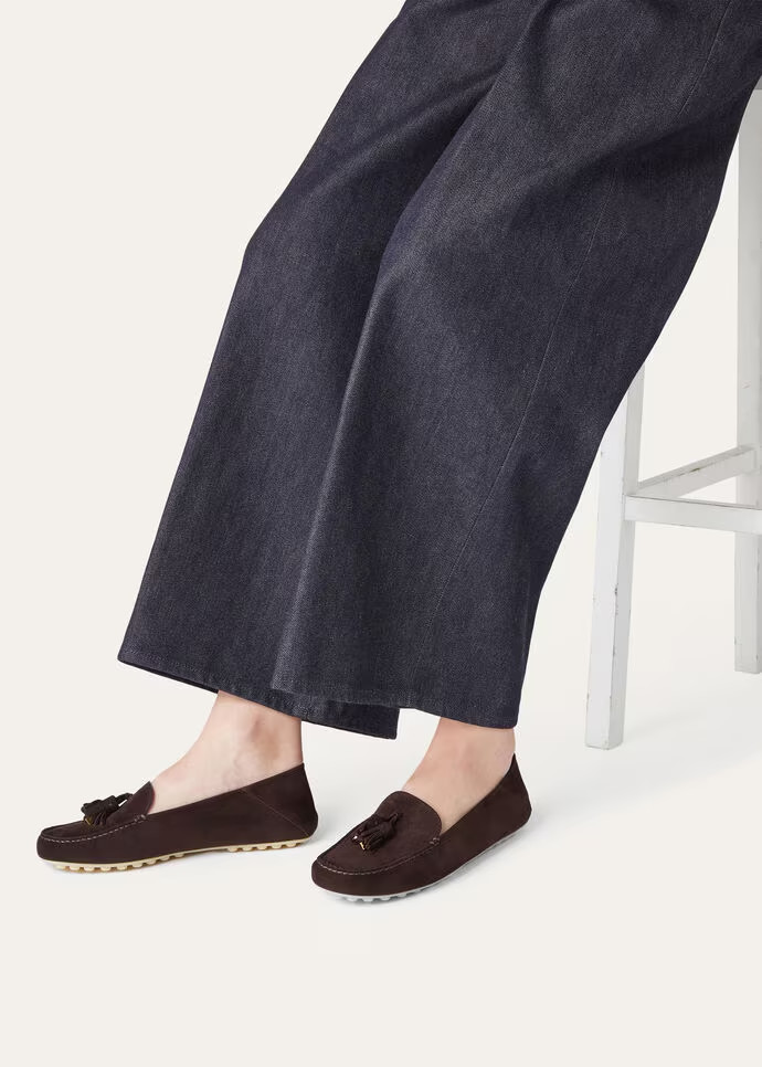 L0r0 P1ana Dot Sole Walk Loafers Chocolate For Women – FAN0109 H026