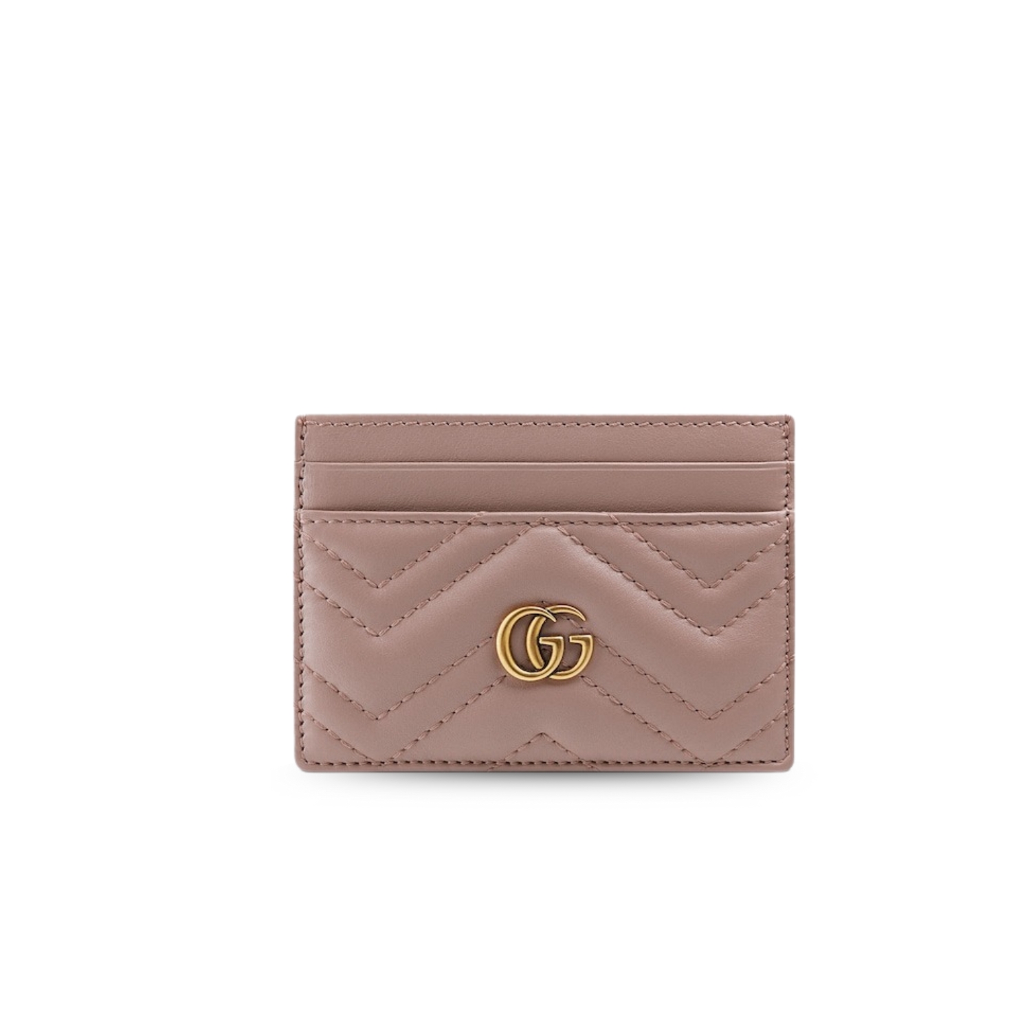 Gvc*1 GG Marmont Card Case Dusty Pink For Women 4in/10cm 443127 DTD1T 5729