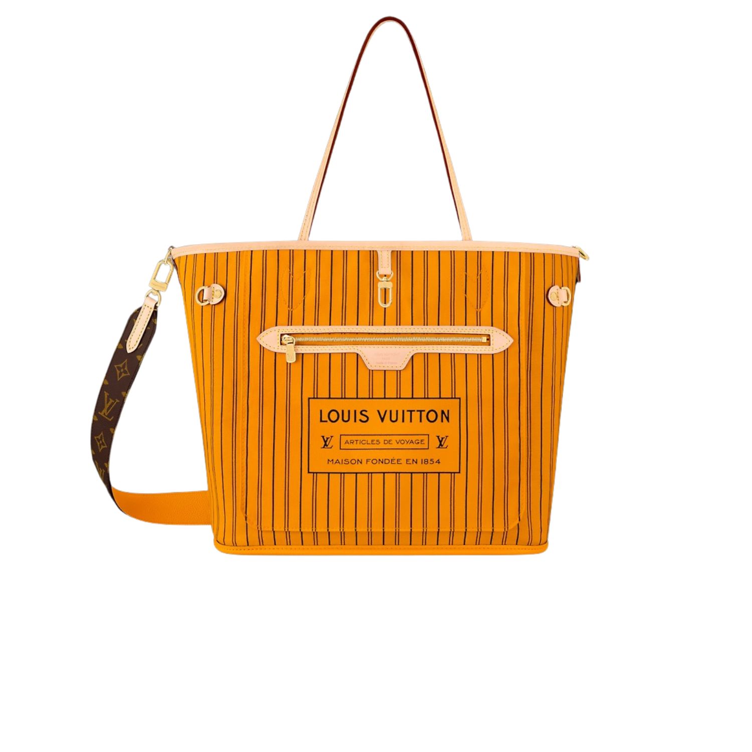 L0vis Vvtt0n Neverfull Bandoulière Inside Out MM Jaune For Women 31cm/12.2in – M11947