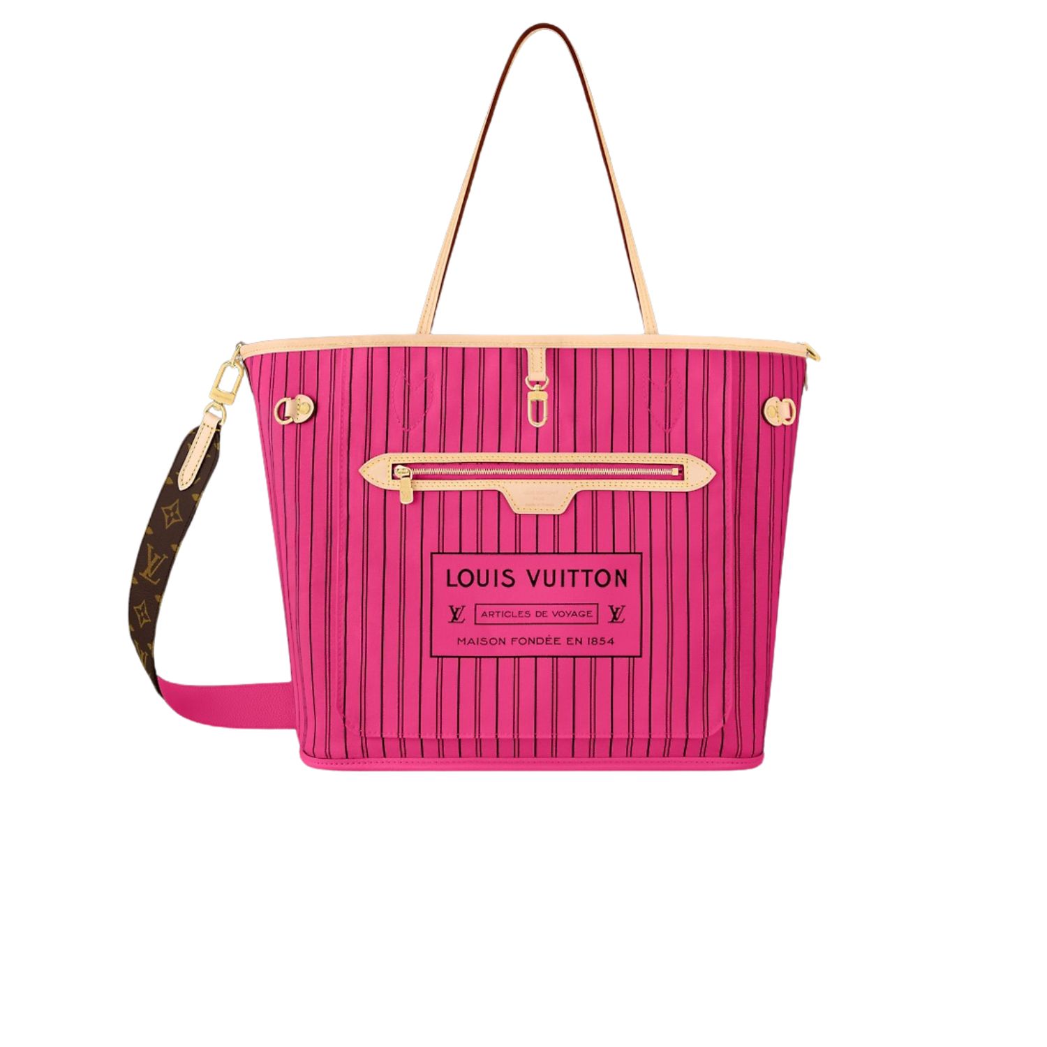 L0vis Vvtt0n Neverfull Bandoulière Inside Out MM Rose For Women 31cm/12.2in – M12257