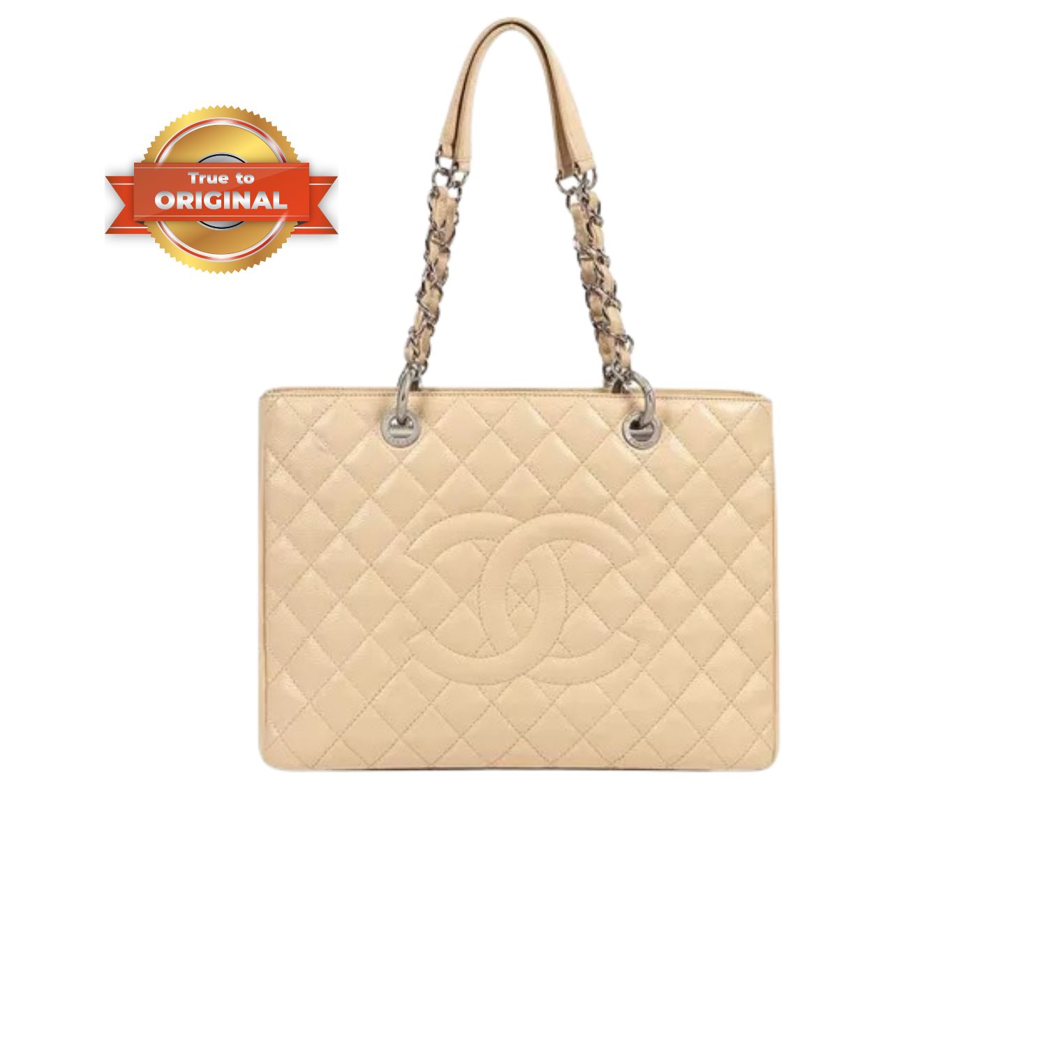 [True-to-ORIGINAL] Ch**el Classic Tote Bag Beige For Women 13.3in/34cm