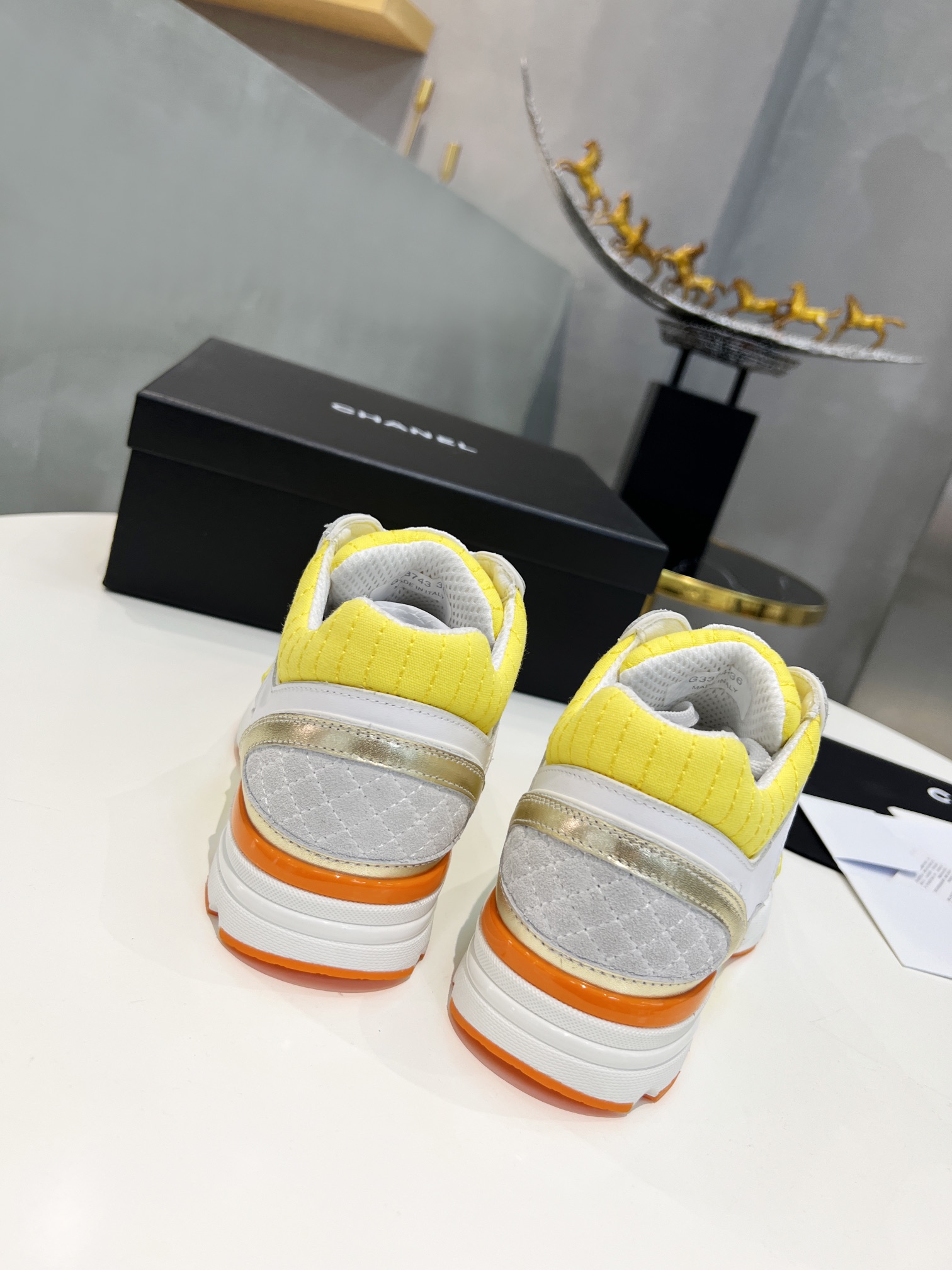 Ch**el Sneakers Yellow For Women