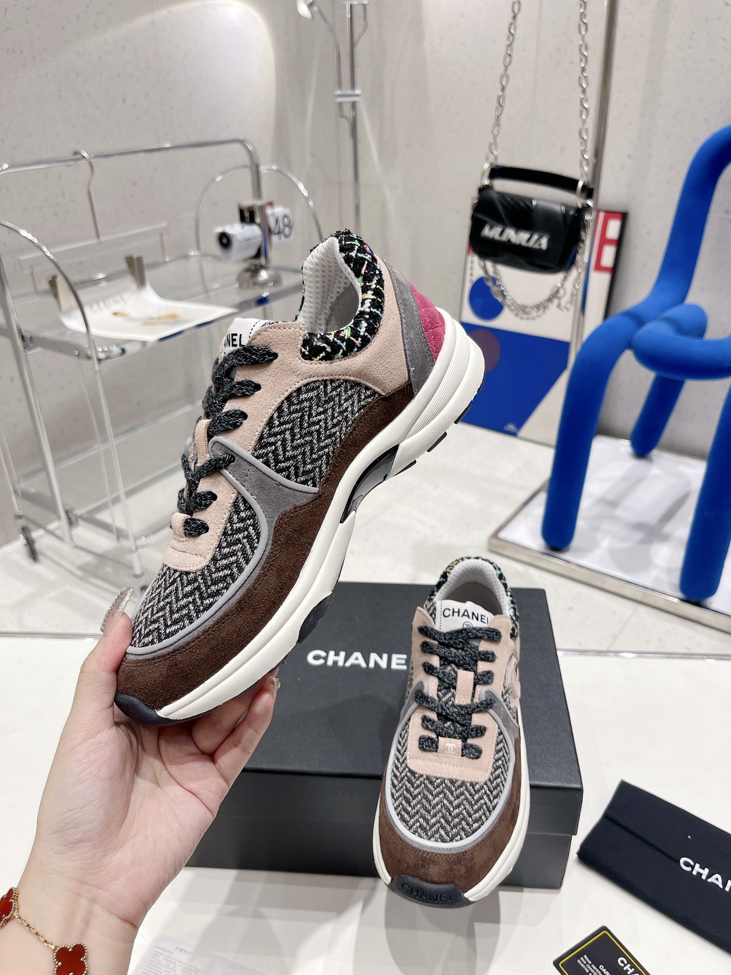 Ch**el Sneakers Grey For Women