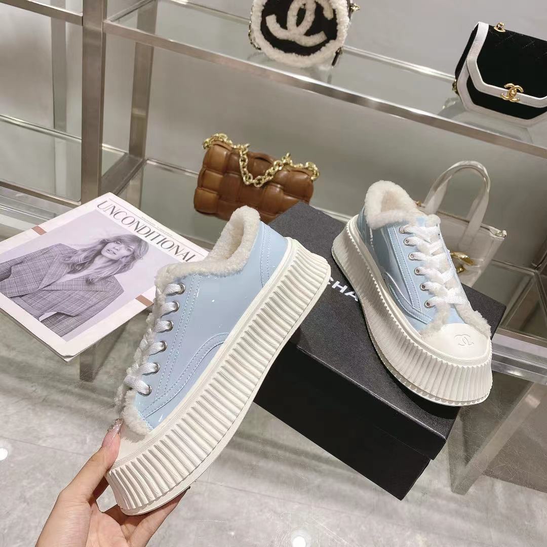 Ch**el Sneakers Blue For Women