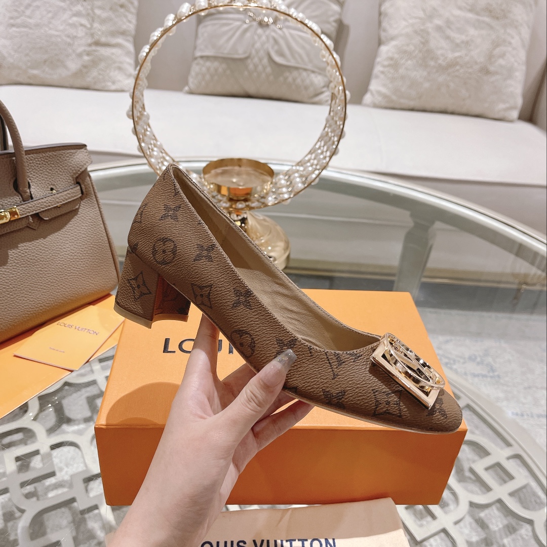 L0vis Vvtt0n Madeleine Pump Brown For Women 4.5cm/1.8in