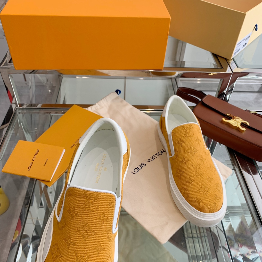 L0vis Vvtt0n Women’s Trocadero Slip On Orange For Women LV