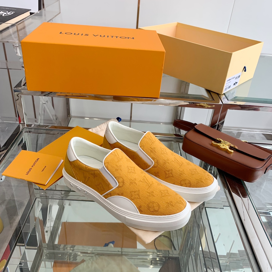 L0vis Vvtt0n Women’s Trocadero Slip On Orange For Women LV