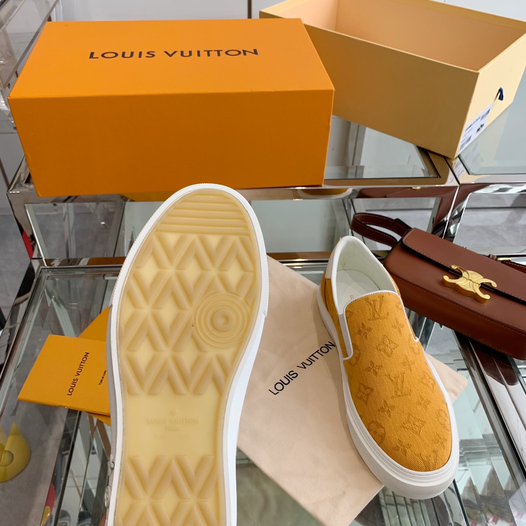 L0vis Vvtt0n Women’s Trocadero Slip On Orange For Women LV