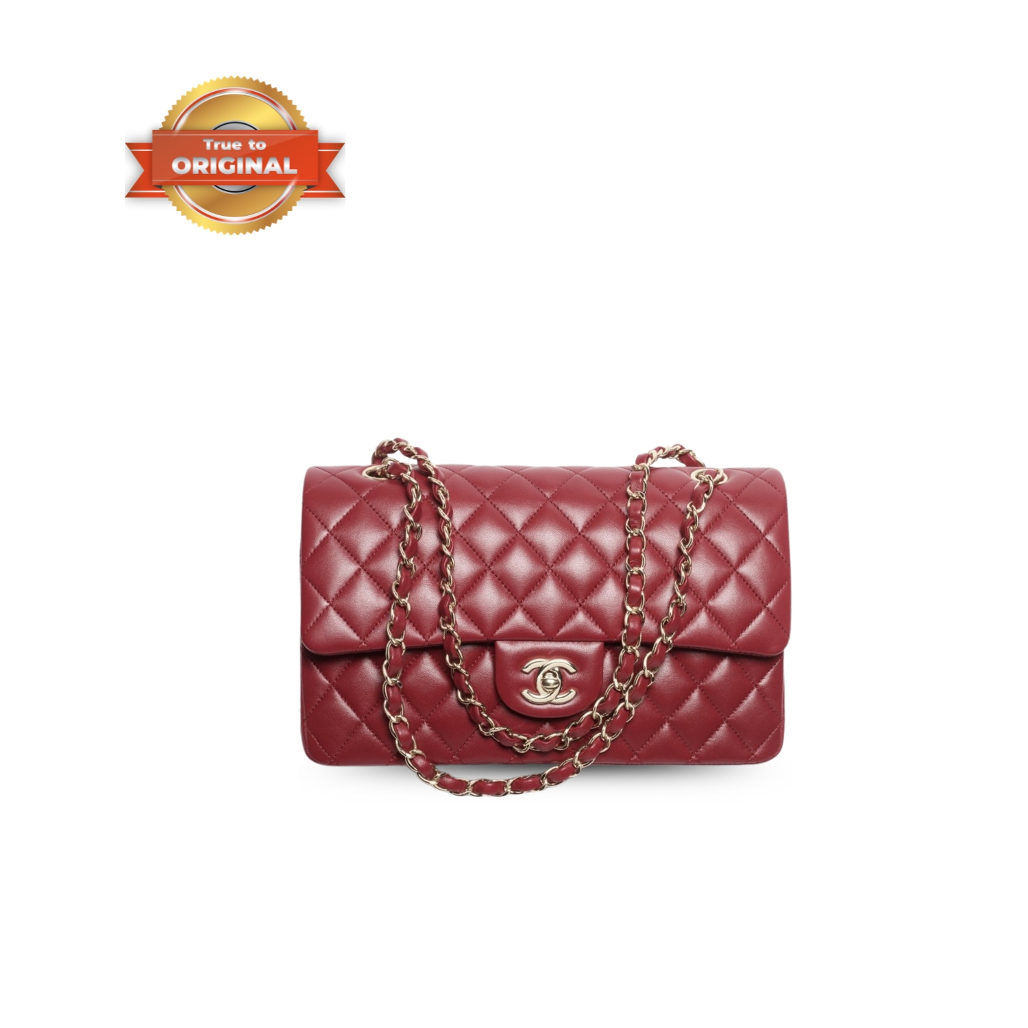 [True-to-ORIGINAL] Ch**el Classic 11.12 Handbag Burgundy For Women 9.9in/25.5cm A01112 Y04059 NZV44