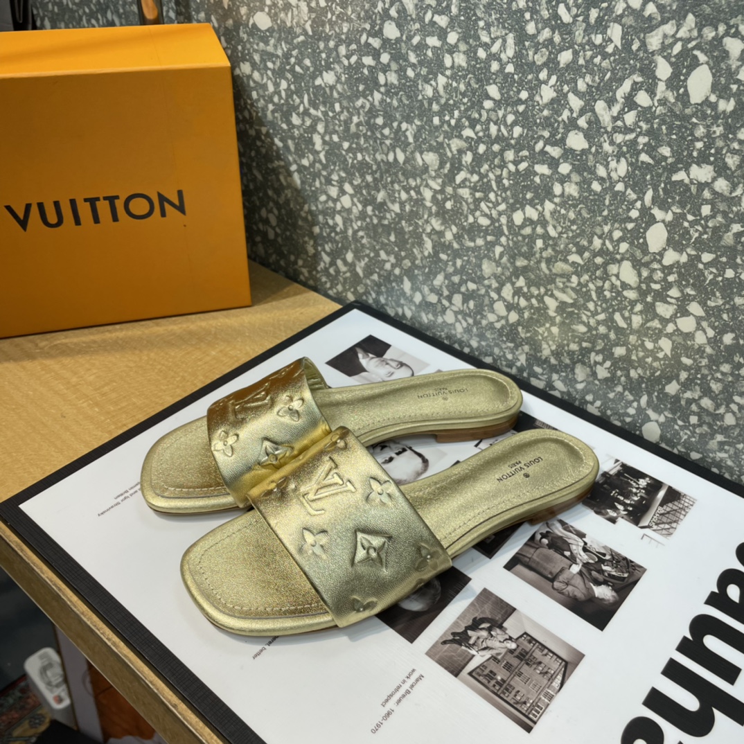 L0vis Vvtt0n Women’s Revival Flat Mule Gold For Women LV 1A9QKC