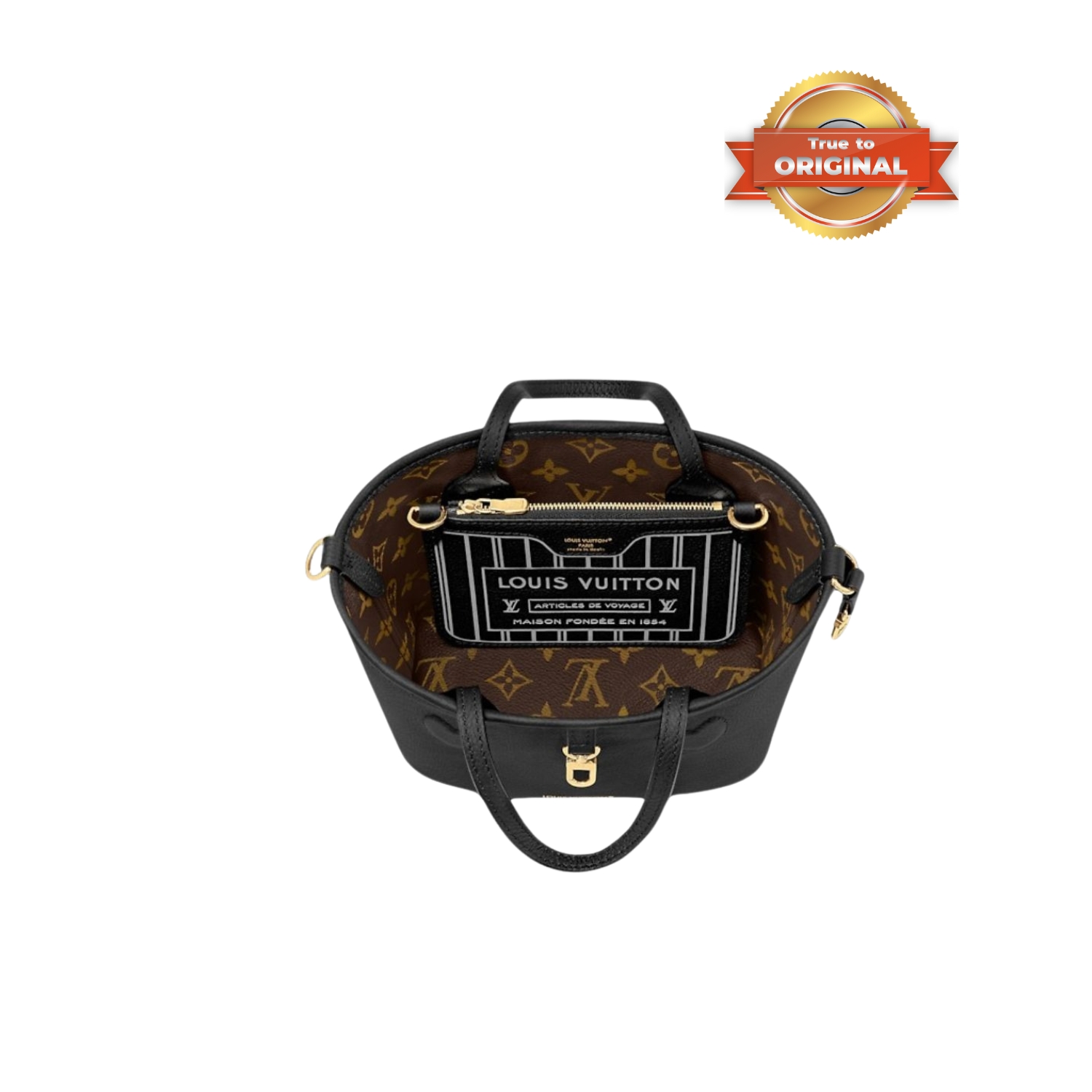 [True-to-ORIGINAL] L0vis Vvtt0n Neverfull Bandoulière Inside Out BB Black For Women 24cm/9.4in M12099