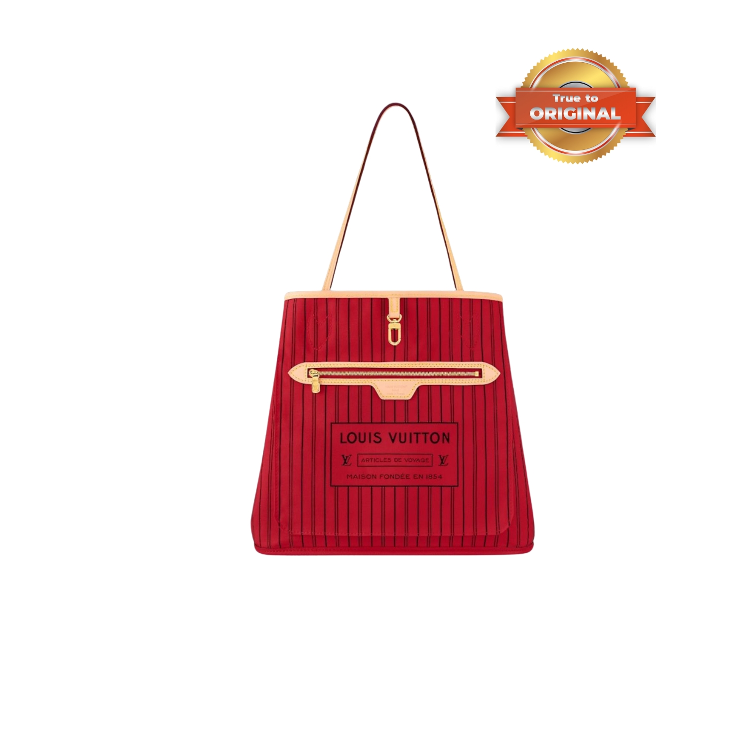 [True-to-ORIGINAL] L0vis Vvtt0n Neverfull Bandoulière Inside Out MM Rouge Sari Textile For Women 31cm/12.2in M12096