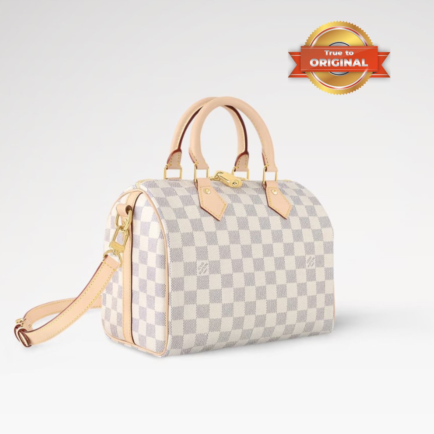 [True-to-ORIGINAL] L0vis Vvtt0n Speedy Bandoulière 25 Damier Azur Canvas For Women 25cm/9.8in N40608