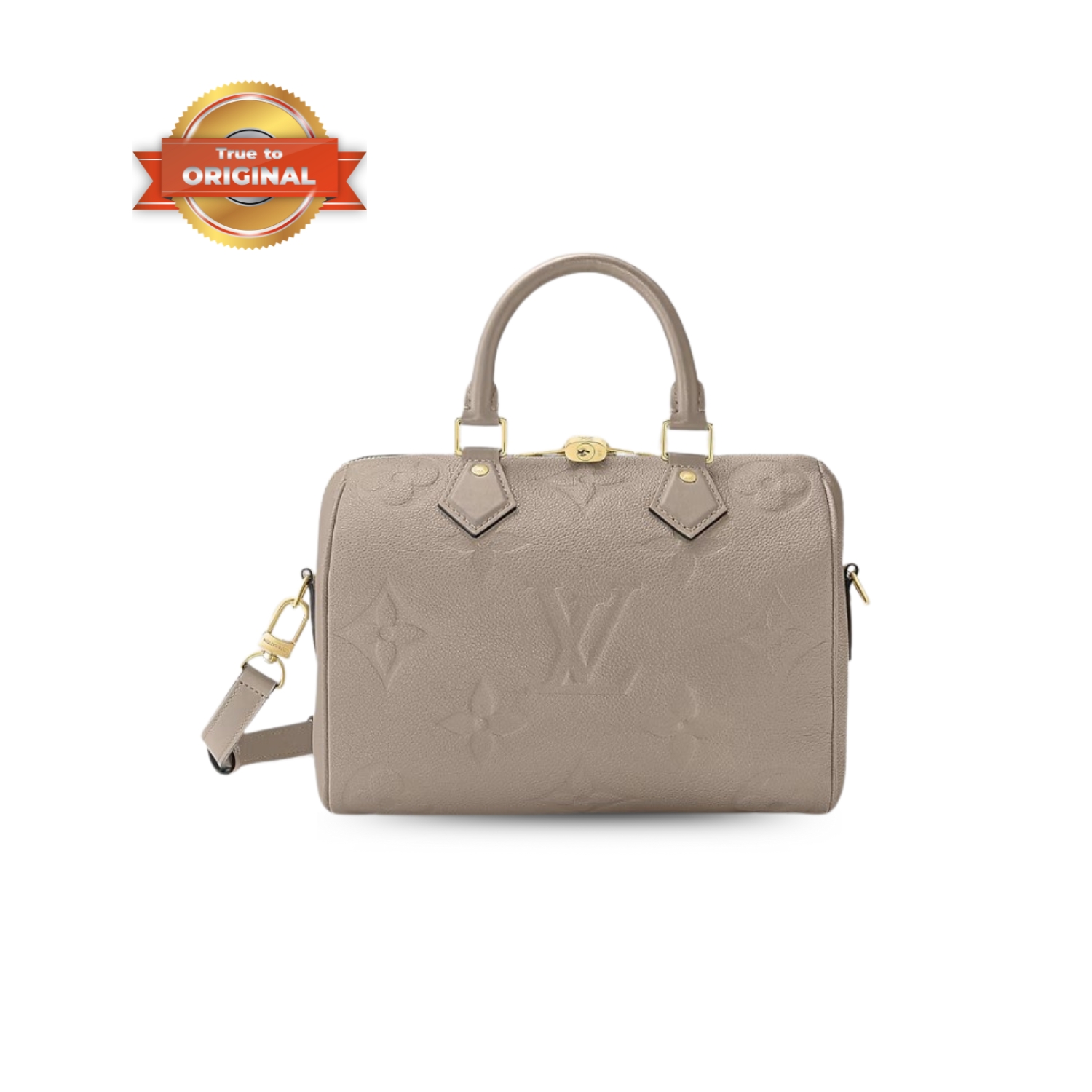 [True-to-ORIGINAL] L0vis Vvtt0n Speedy Bandoulière 25 Monogram Empreinte Tourterelle For Women 25cm/9.8in M59273
